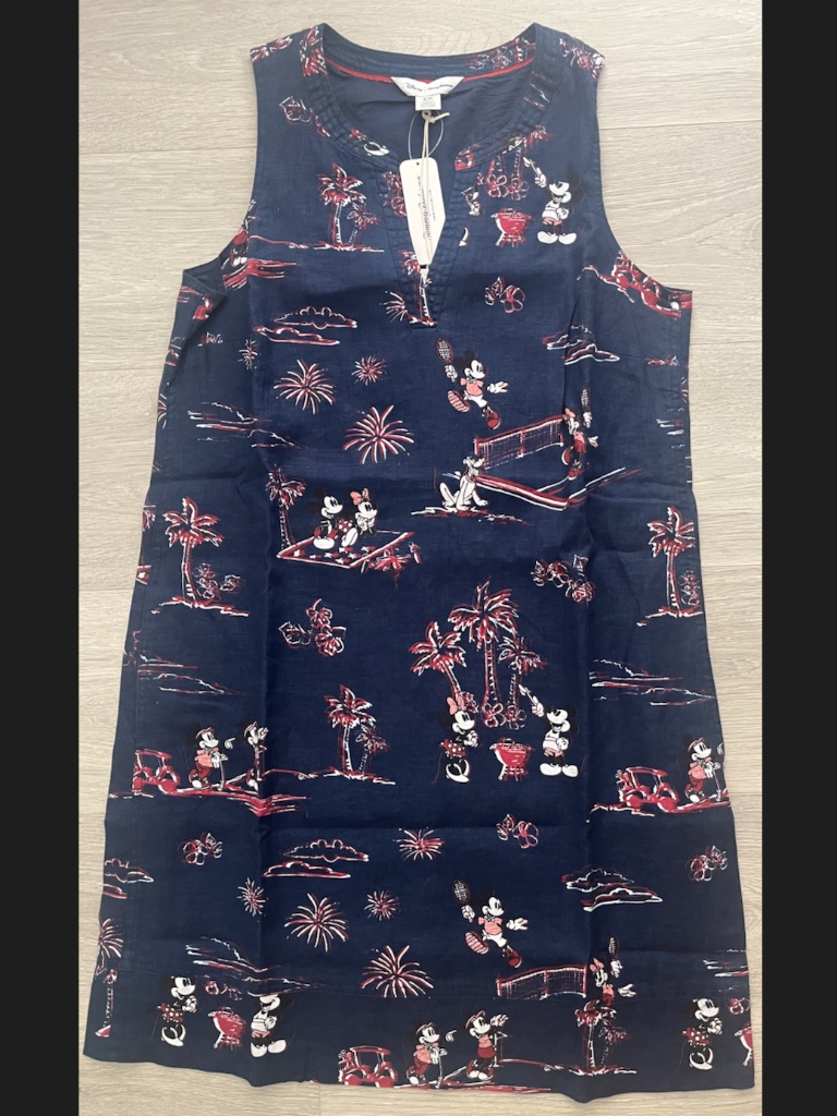 New Disney Tommy Bahama Shift Dress Womens S Linen Barbecue Blast Off Limited Ed